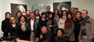 Enrico Pitzianti e Gisella Trincas con i corsisti e i docenti del corso "Addetto stampa e comunicazione"