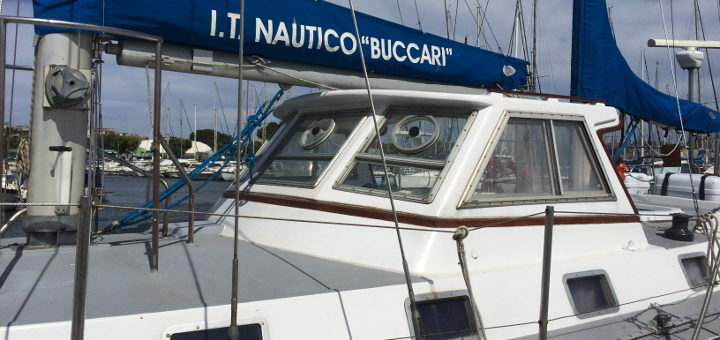 L'imbarcazione dell'Istituto Nautico "Buccari"